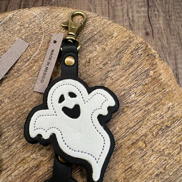 Portland Leather Ghost Twins & Frankie Halloween Bag Charms Set Purse Flair - Picture 5 of 6